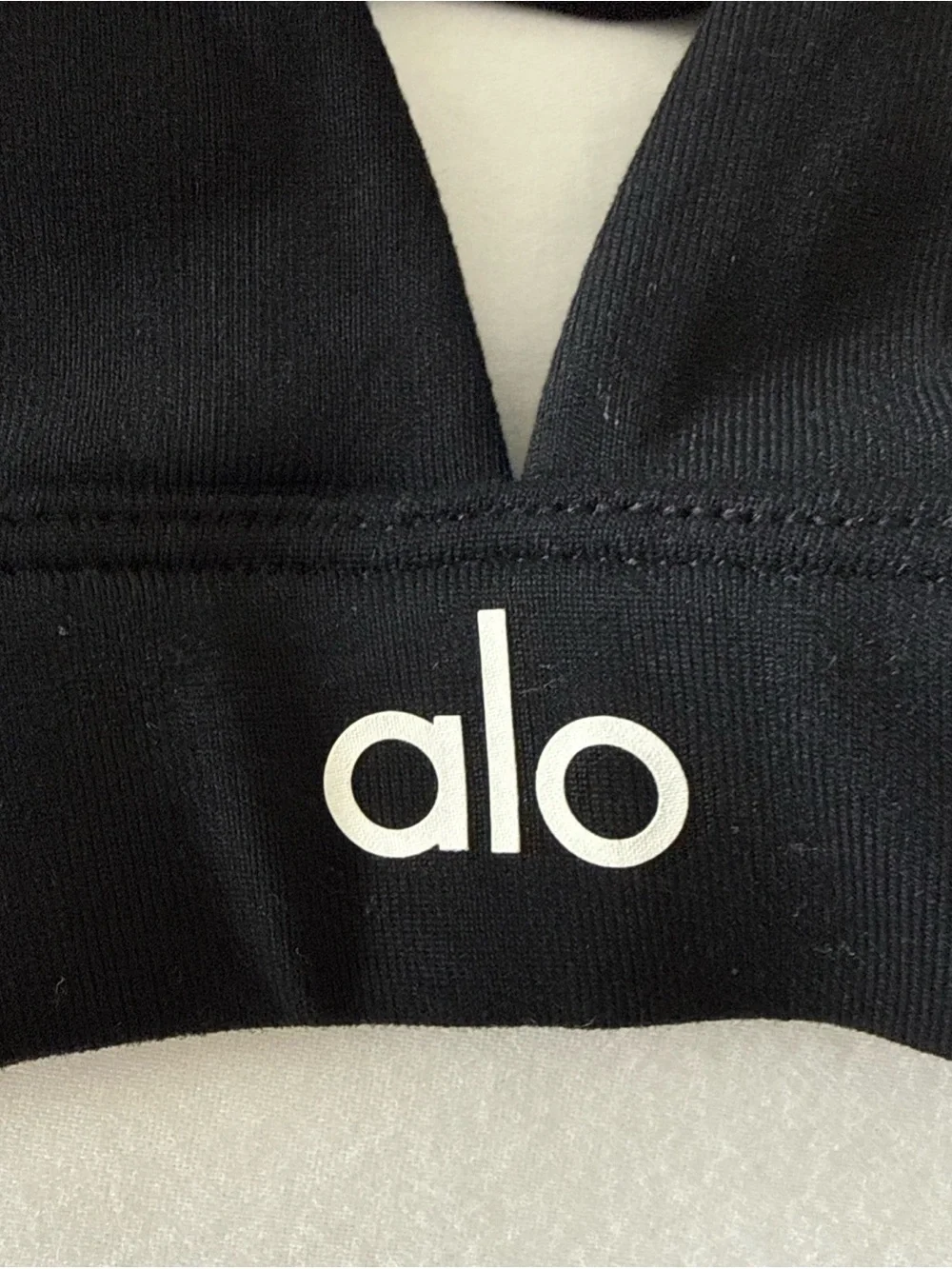 ALO Yoga Black Logo Sports Bra